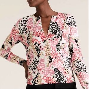 Marks & Spenser Women's Multicolor Patterned Button Front Cardigan